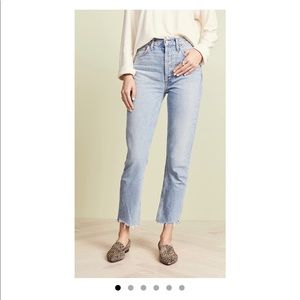 Riley High Rise Straight Crop Jeans